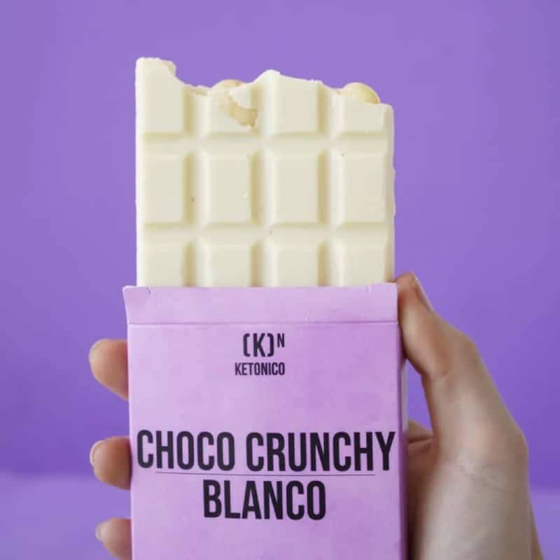 Tavoletta di cioccolato keto al cioccolato bianco e macadamia + Mct 100gr - immagine 3