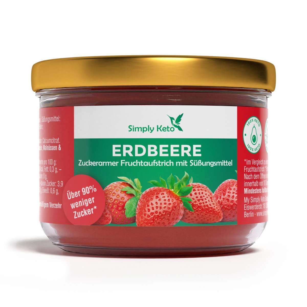 Marmellata Di Fragola Senza Zucchero 230gr - immagine 2
