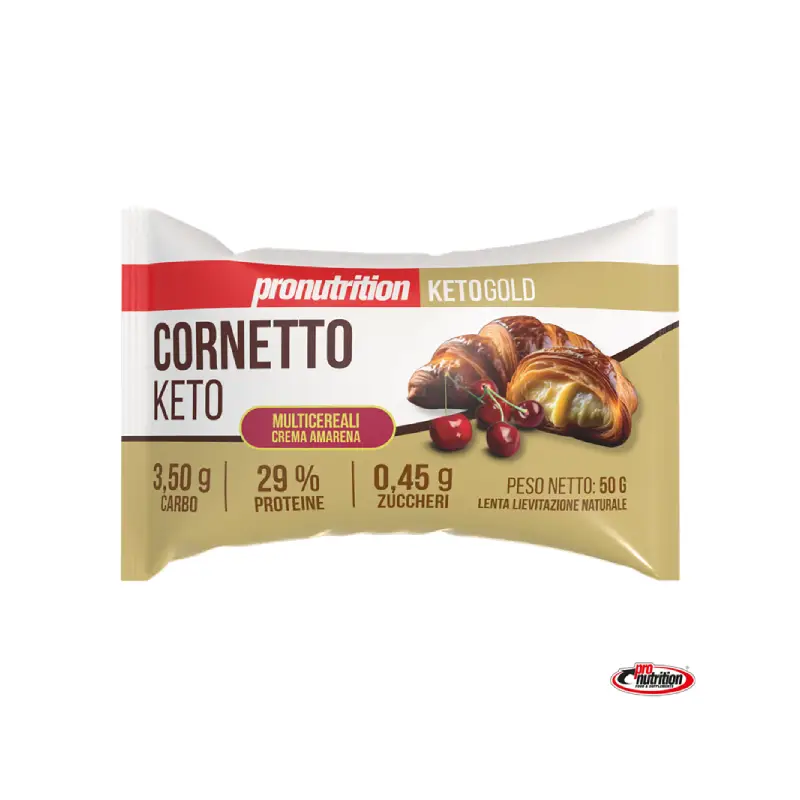 Cornetto Keto Multicereali Crema Amarena 50gr – Pro Nutrition