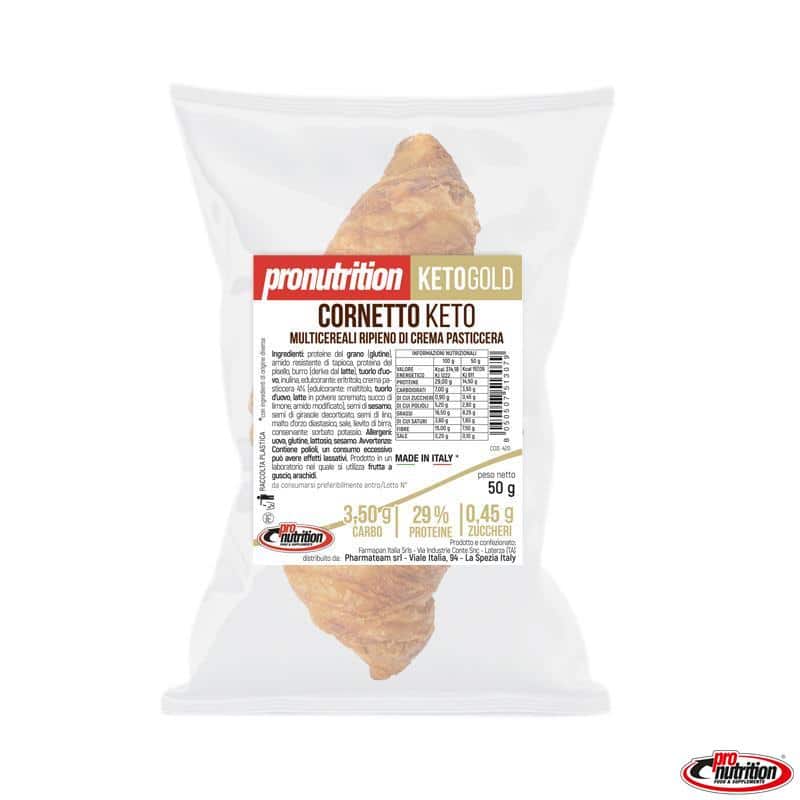 Cornetto ripieno crema pasticcera 50gr – Pro Nutrition