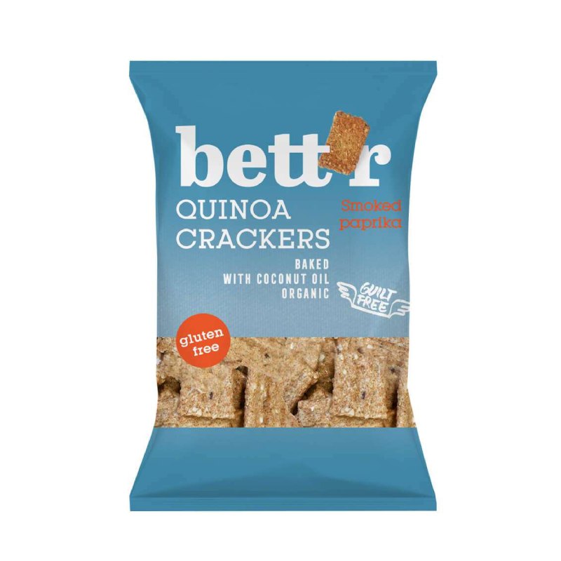 Cracker di Quinoa Paprika Affumicata Senza Glutine – Biologici 100g Bett’r