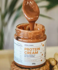 Crema Proteica Cacao, Arachidi e Caramello 200gr Bowlpros