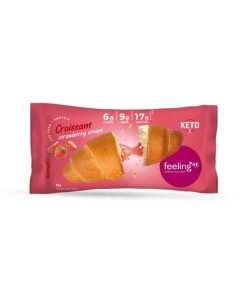 Croissant ripieno di crema alla fragola +protein  65gr Feeling Ok