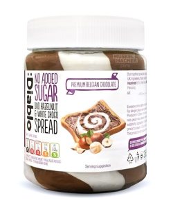 Crema DUO Nocciola e Cioccolato Bianco 350gr – Diablo