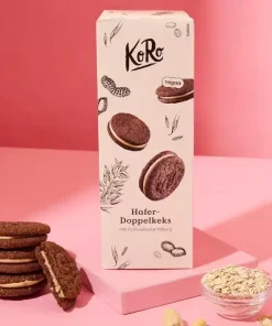 Doppio biscotto di avena con ripieno di crema di arachidi | 180 g