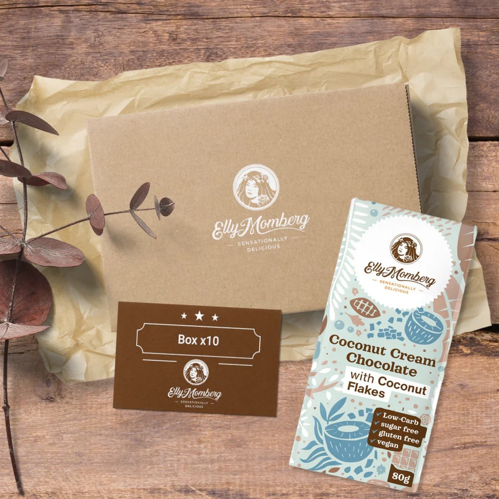 Cioccolato con scaglie di cocco senza glutine e vegano 80gr - immagine 2