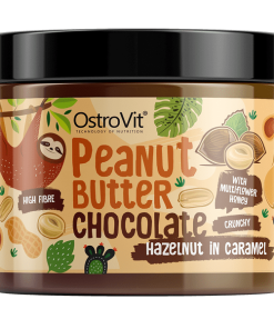 Burro di Arachidi con Cioccolato, Nocciole e Caramello 500gr crunchy