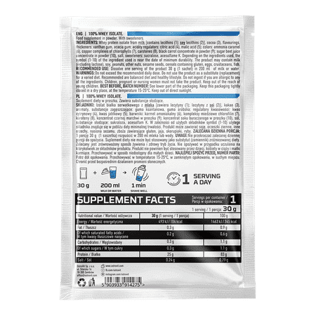 OstroVit 100% Whey Isolate monodose 30gr - immagine 2