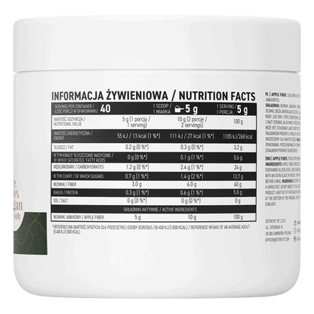 Fibra di Mela Vegana Ostrovit 200gr - immagine 2