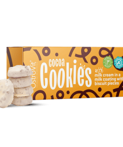 Biscotti al cacao con crema al latte in glassa al latte con pezzetti di biscotti 128 g Ostrovit