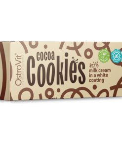 Biscotti al cacao con crema al latte in glassa bianca 128gr Ostrovit