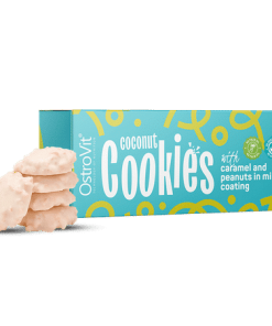 Biscotti al cocco con caramello e arachidi con glassa al latte 100 g Ostrovit