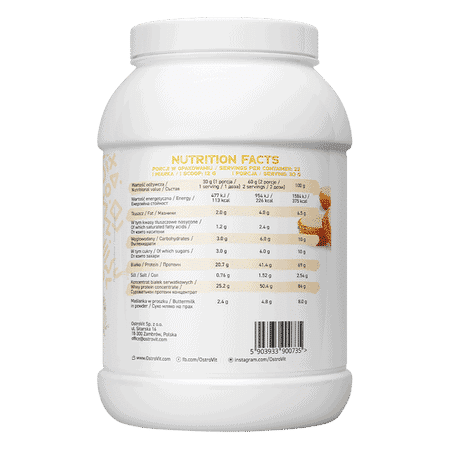 Delicious WHEY 700 g di caramello salato Ostrovit - immagine 2
