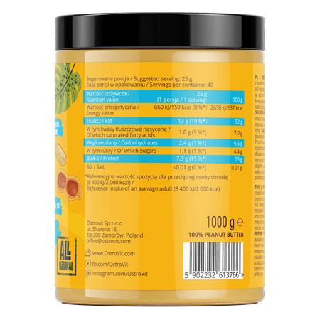 Burro di Arachidi 100% 1Kg smooth - immagine 2