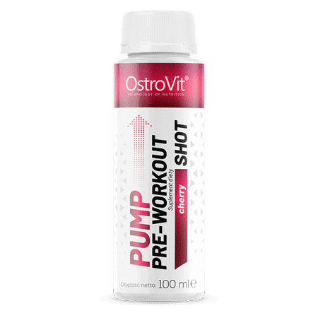 Pump Pre-Workout Shot senza beta-alanina 100 ml ciliegia