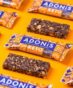 Barretta Keto Vegana Al Cioccolato Fondente E Arancia – Adonis 45gr