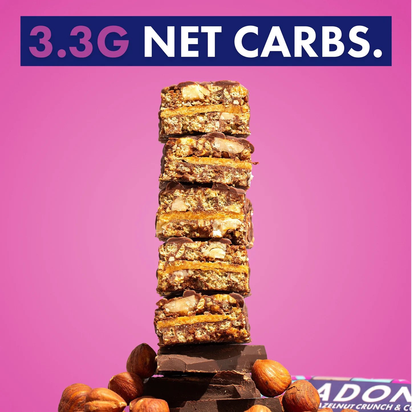 Barretta Keto Proteica Nocciola E Cacao – Adonis 45gr - immagine 2