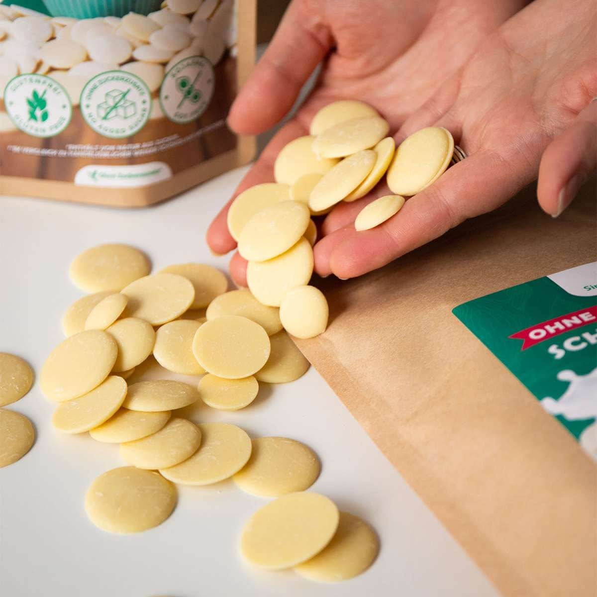 Gocce Di Cioccolato Bianco con Eritritolo 200g