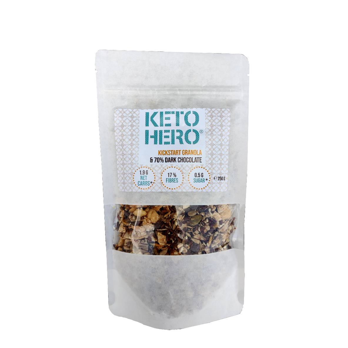 Keto Granola con Gocce di Cioccolato Fondente Belga 250gr - immagine 2