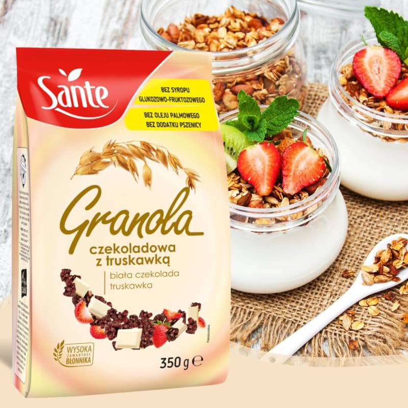 Granola Cioccolato Bianco e Fragola 350gr Santè