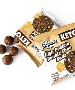 Palline KETO magre ad alto contenuto proteico – Doppio cioccolato Skinny Food 40gr