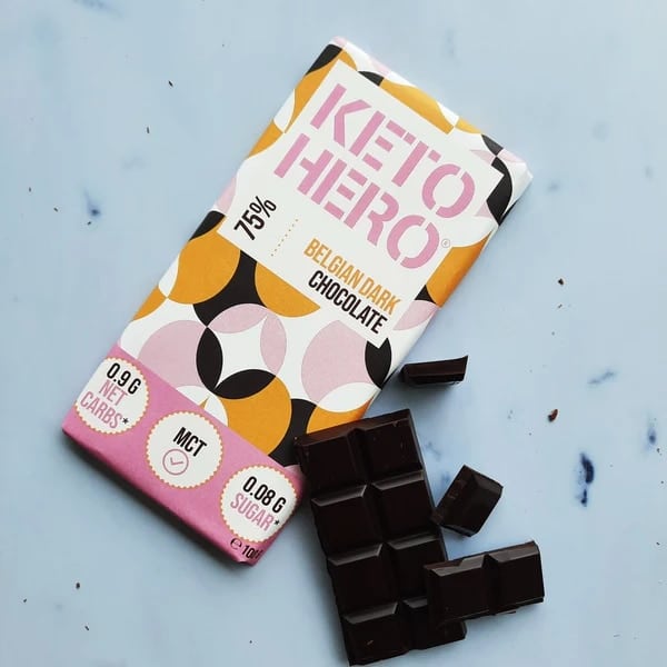 Cioccolata Keto Fondente Belga 75% 100gr – Keto Hero / Loca