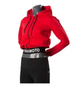 Lady Zip Hoodie con logo Waistband – Yamamoto