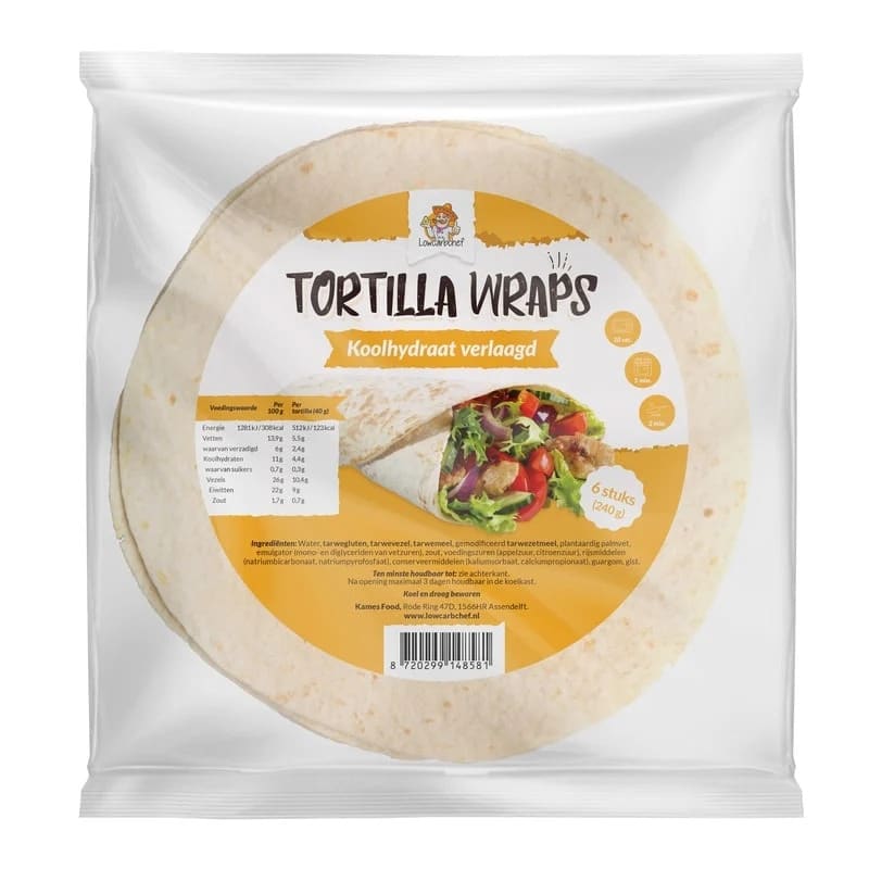 Keto Tortilla wraps 240gr (6 pezzi) – Lowcarbchef