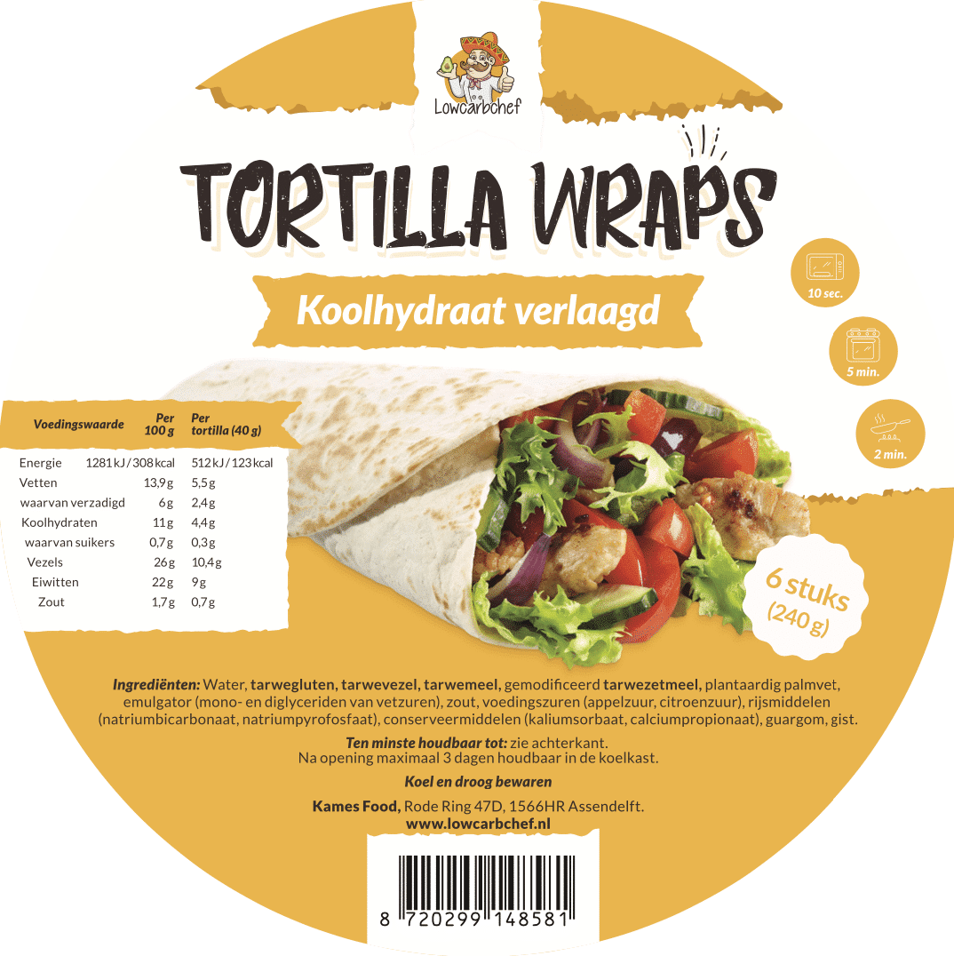 Keto Tortilla wraps 240gr (6 pezzi) – Lowcarbchef - immagine 2