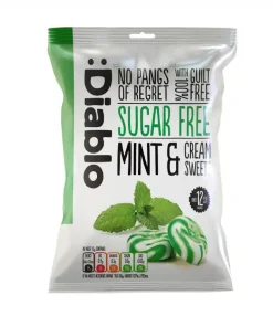 Caramelle senza zucchero menta e panna 75g Diablo