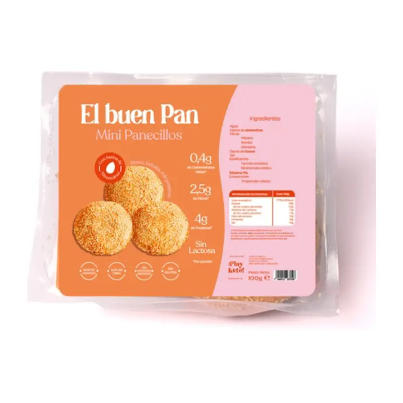 Mini Panini Keto con semi di sesamo senza glutine 4×25 gr – Ketonico