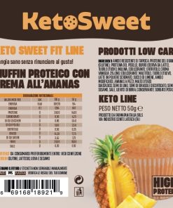 Muffin Proteico e low Carb gusto Ananas Ketosweet 50gr