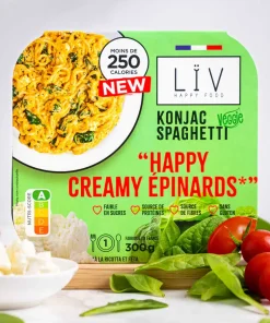 Keto Spaghetti con Spinaci Cremosi 300g – Liv Happy Food
