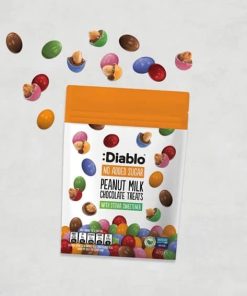 Arachidi ricoperti di cioccolato al latte senza zucchero 40g Diablo