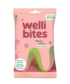 Caramelle senza zucchero Pera e Melone 70gr – Welli Bites