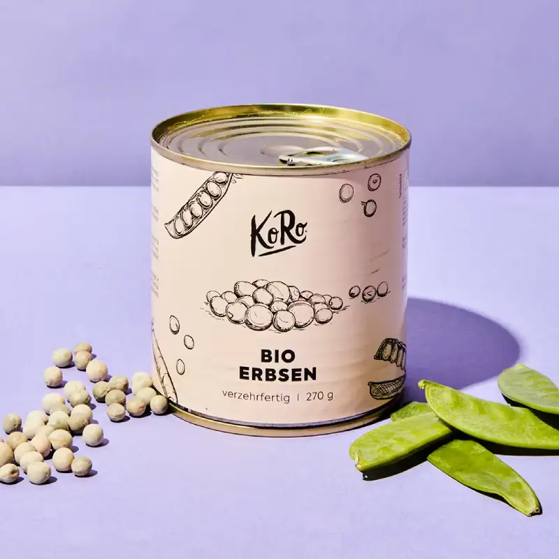 Piselli bio in scatola 270gr – Koro