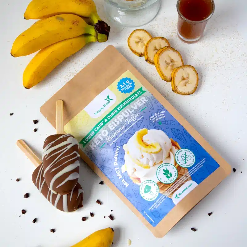 Preparato keto per gelato al gusto Banana/Toffee 100gr – Simply Keto