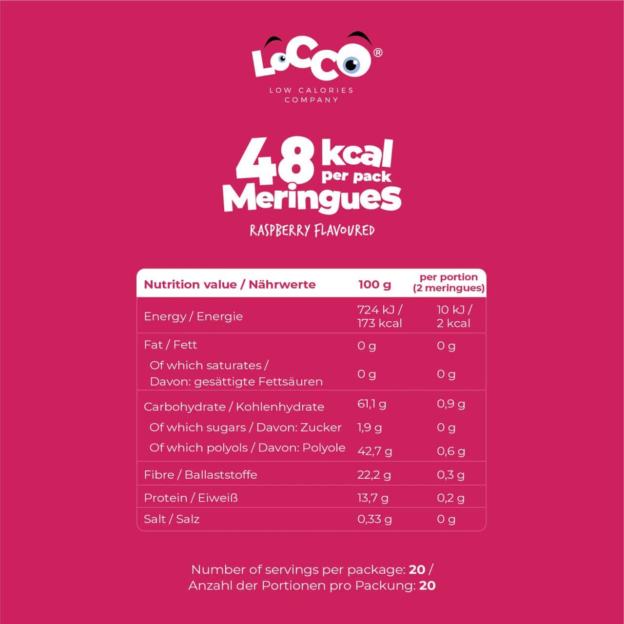 Keto Meringhe LoCCo Al Lampone 28gr - immagine 3