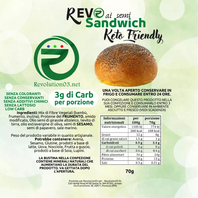 RevoSandwich ai Semi – 1pz da 70gr – Revolution03 - immagine 2