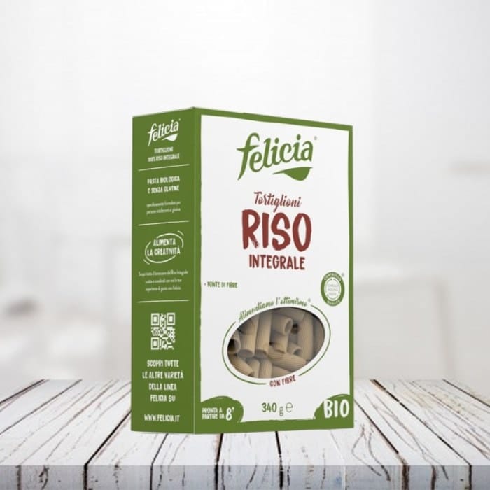 Felicia bio riso integrale tortiglioni 340gr