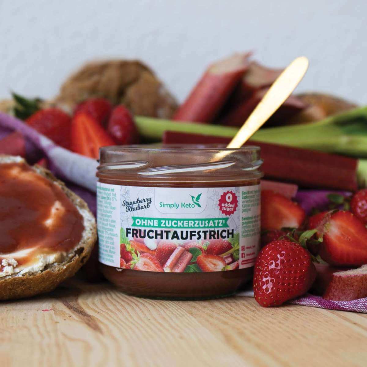 Marmellata Di Fragole e Rabarbaro Senza Zucchero - immagine 2