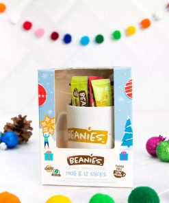Confezione regalo natalizia con tazza e bustine di caffè Beanies