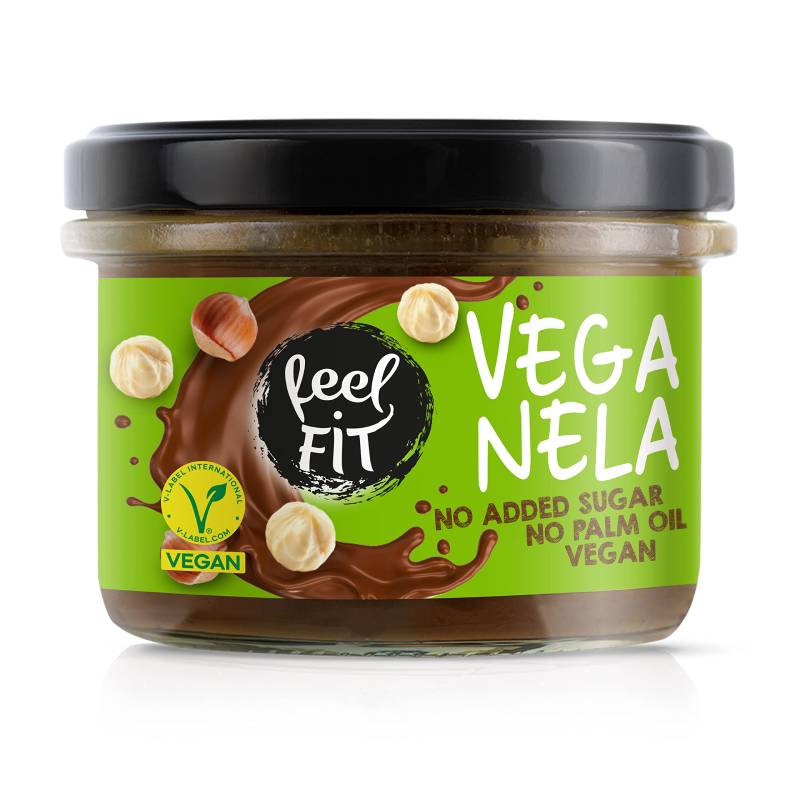 Feel FIT VEGANELA crema spalmabile al cacao e nocciole vegan 200 gr - immagine 2
