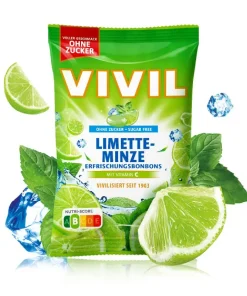 Caramelle alla menta e lime senza zucchero 120gr – Vivil