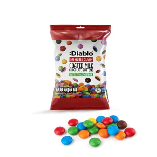 Bottoni di cioccolato al latte senza zuccheri Diablo 40gr