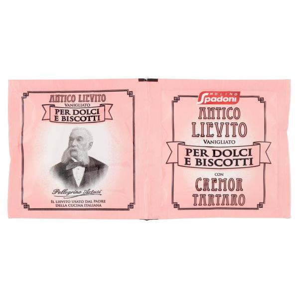 Antico LIEVITO VANIGLIATO con cremor tartaro MOLINO SPADONI 2X16gr