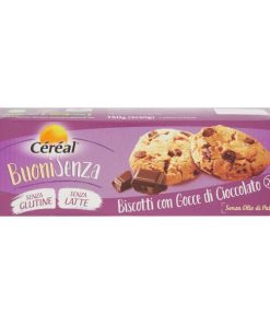 Biscotti con gocce di Cioccolato senza Glutine CEREAL 3x50gr