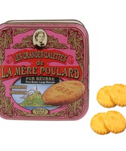 La Mere Poulard® 1888 | Biscotti Puro Burro Salato e Caramello | Lattina Biscotti Francesi al Burro | Frollini Burro e Caramello – 202.5 Gr | Lattine Biscotti Regalo