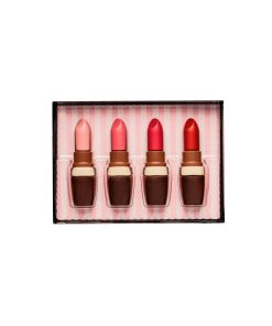 Weibler Confiserie | Astuccio Set 4 Rossetti in Cioccolato al Latte | Creazioni in Cioccolato al Latte – 55 Gr