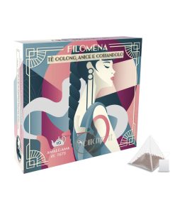 Novecento Tè Filomena | Tè Oolong Anice & Coriandolo – 10 Piramidi di Tè (20 Gr) | Oolong Tea Cinese e Spezie | Tè Oolong Filtri in Sacchetto